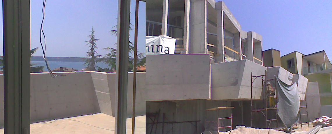 Peskanje betonskih sten, stropov in tal